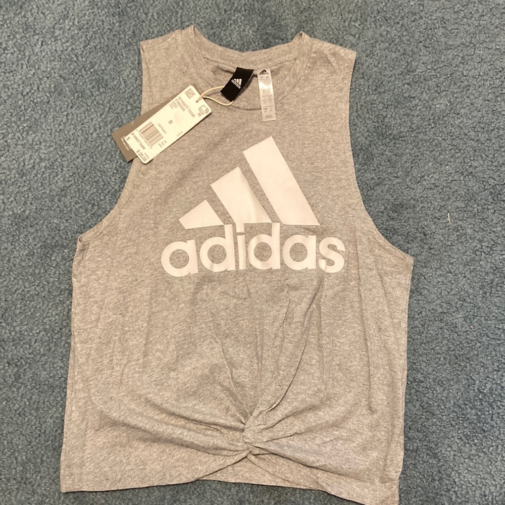 NWT size S Adidas tank top with knot - Picture 1 of 3